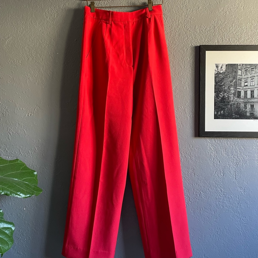 Baw Shop high waisted red trouser